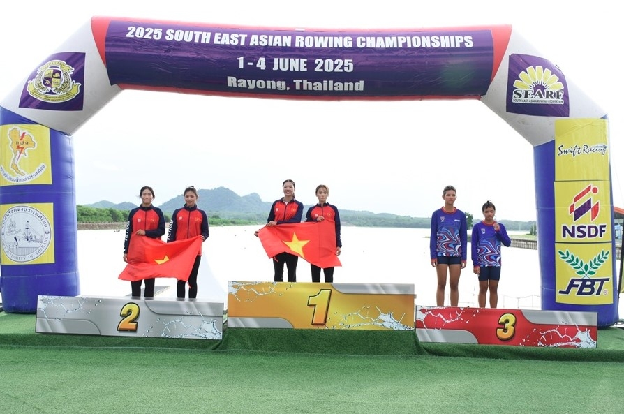 Vietnam tops medal table at Southeast Asian rowing championships